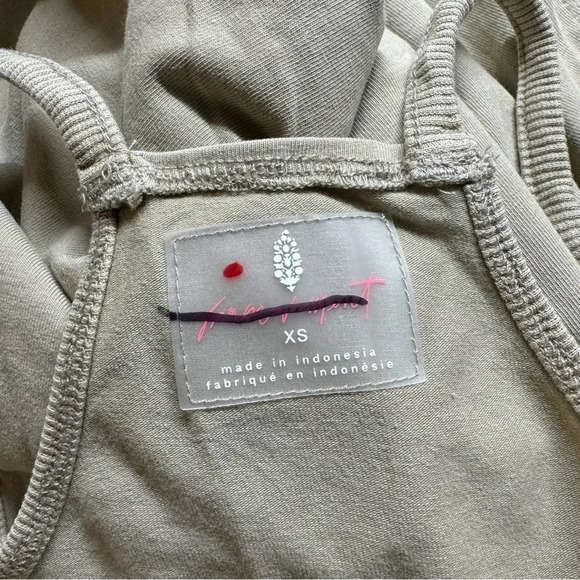 New Free People Movement Hot Shot Romper Onesie Kelp Taupe Tan XS - Picture 7 of 10